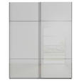 SCHWEBETÜRENSCHRANK 162/223/68 cm 2-türig Grau  - Chromfarben/Grau, KONVENTIONELL, Glas/Holzwerkstoff (162/223/68cm) - Novel