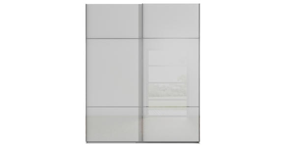 SCHWEBETÜRENSCHRANK 162/223/68 cm 2-türig Grau - Chromfarben/Grau, KONVENTIONELL, Glas/Holzwerkstoff (162/223/68cm) - Novel