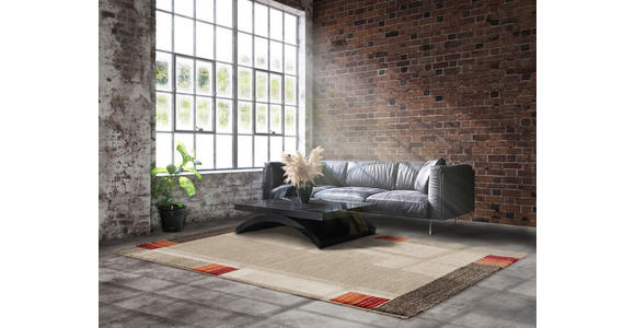 WEBTEPPICH 65/130 cm Palazzo Lobo Dunkelbraun, Beige - Dunkelbraun/Beige, KONVENTIONELL, Textil (65/130cm) - Novel