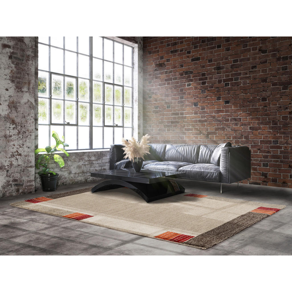 Thumbnail - Novel Webteppich Palazzo Lobo, Dunkelbraun, Beige, Textil, Graphik, rechteckig, 80x150 cm, in verschiedenen Größen erhäl...