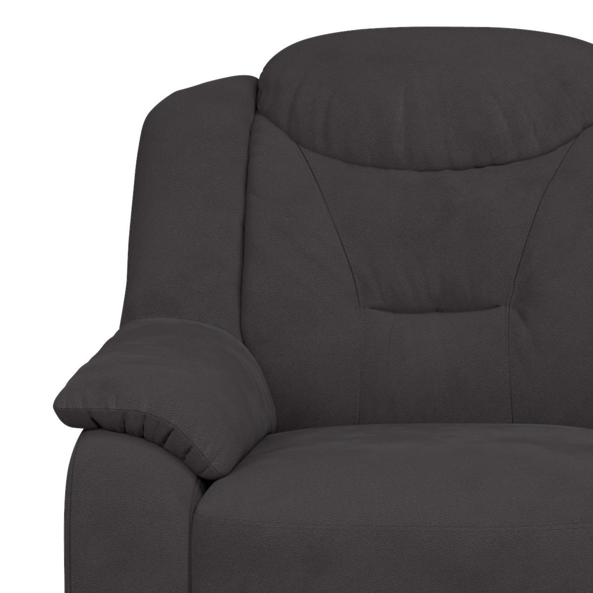 2-SITZER-SOFA Mikrofaser Anthrazit  - Anthrazit/Schwarz, Basics, Kunststoff/Textil (138/99/99cm) - MID.YOU