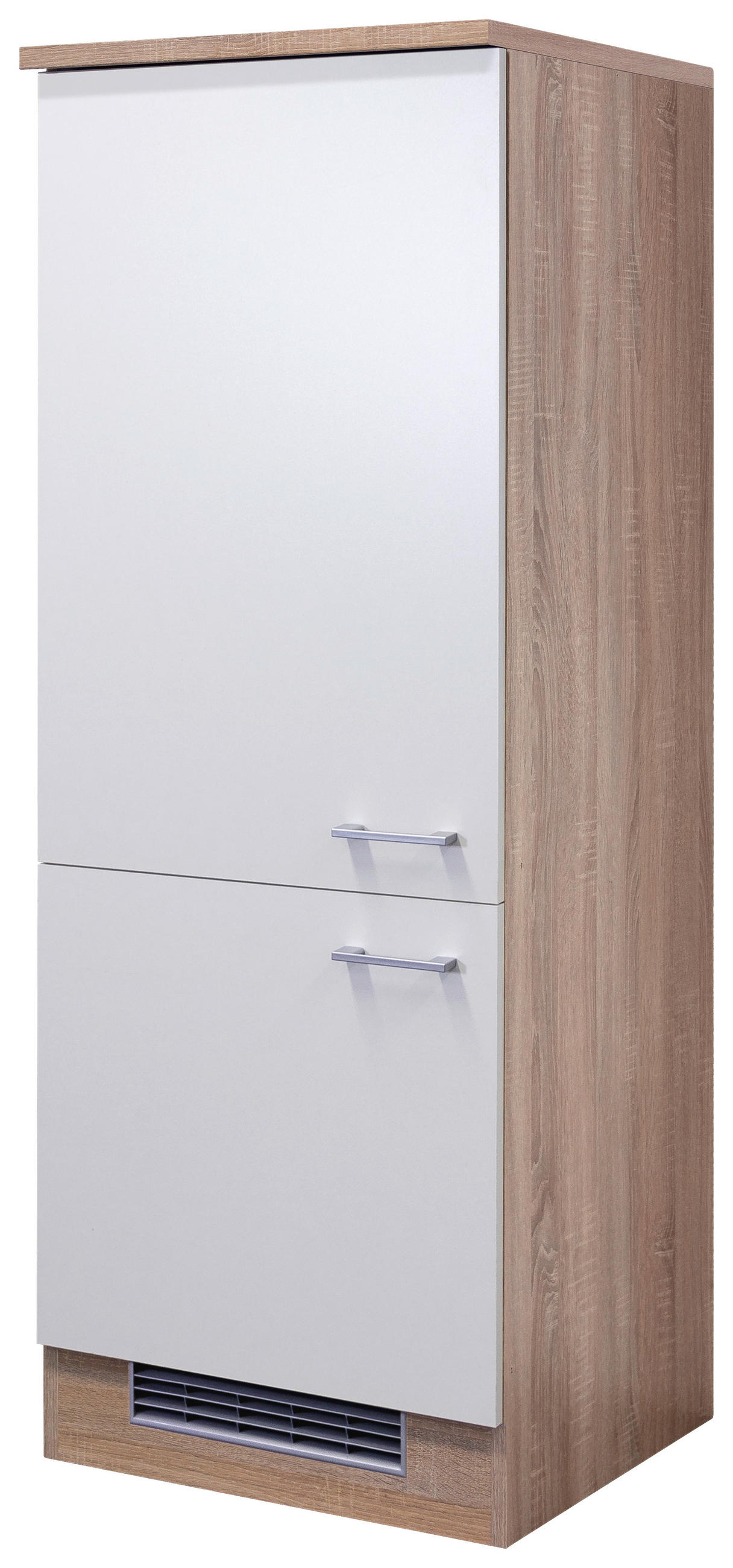 GERÄTEUMBAUSCHRANK 60/160,6/60 cm  in Weiß, Sonoma Eiche  - Alufarben/Weiß, KONVENTIONELL, Holzwerkstoff/Kunststoff (60/160,6/60cm) - FlexWell