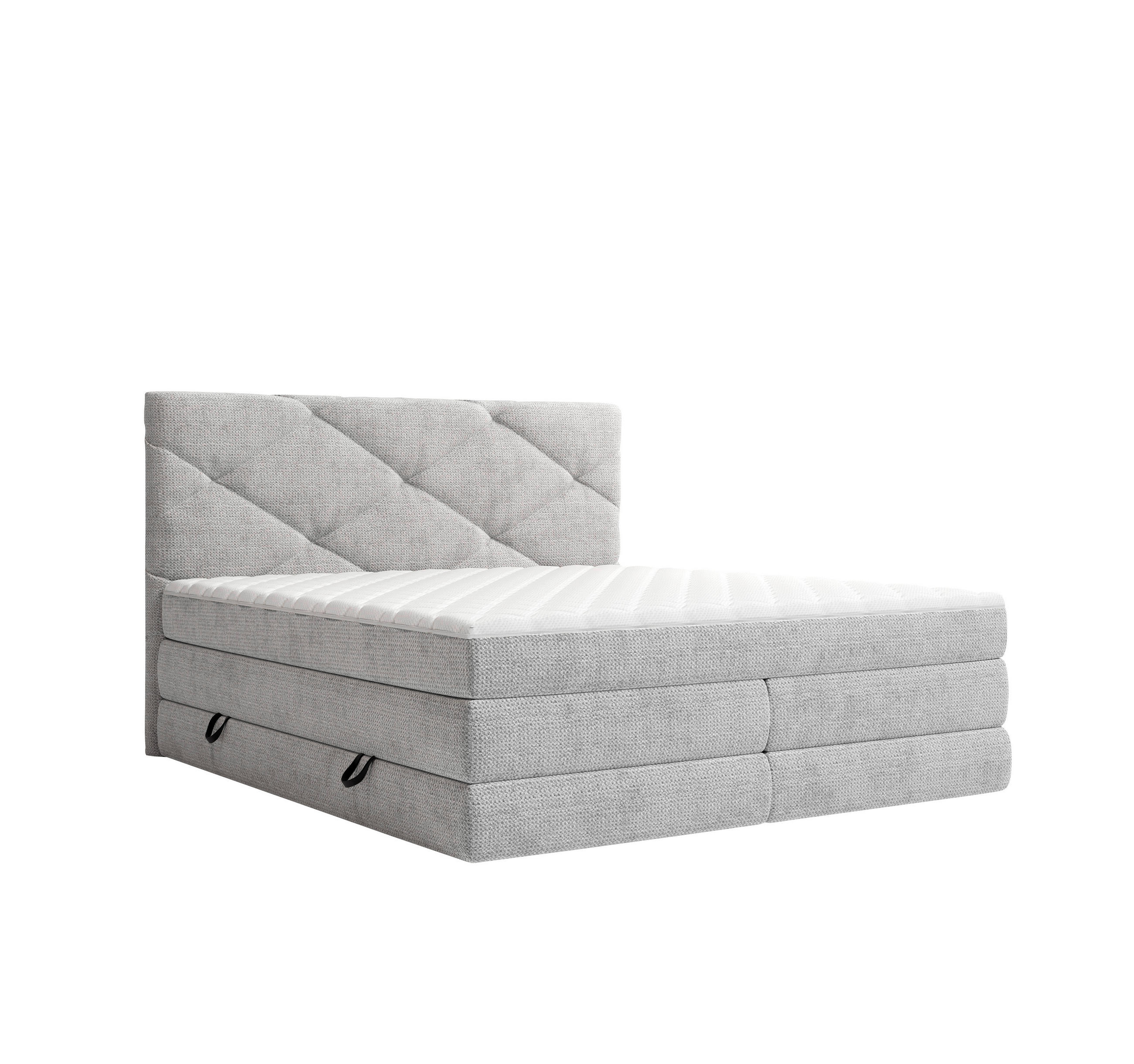 Carryhome Boxspringbett Grau 180x200 cm