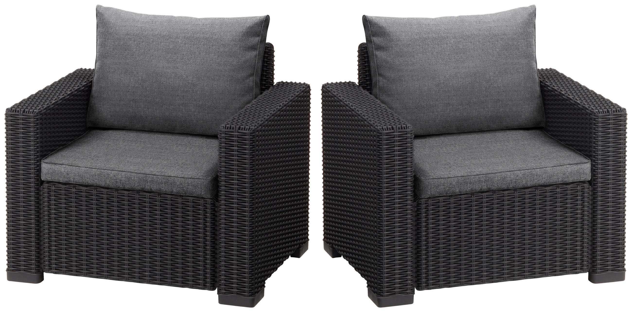 SADA LOUNGE KRESIEL, plast, textil - sivá/grafitová, Design, textil/plast (83/72/68cm) - Ambia Garden