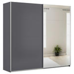 SCHWEBETÜRENSCHRANK  in Grau  - Alufarben/Grau, KONVENTIONELL, Glas/Holzwerkstoff (225/210/62cm) - Xora