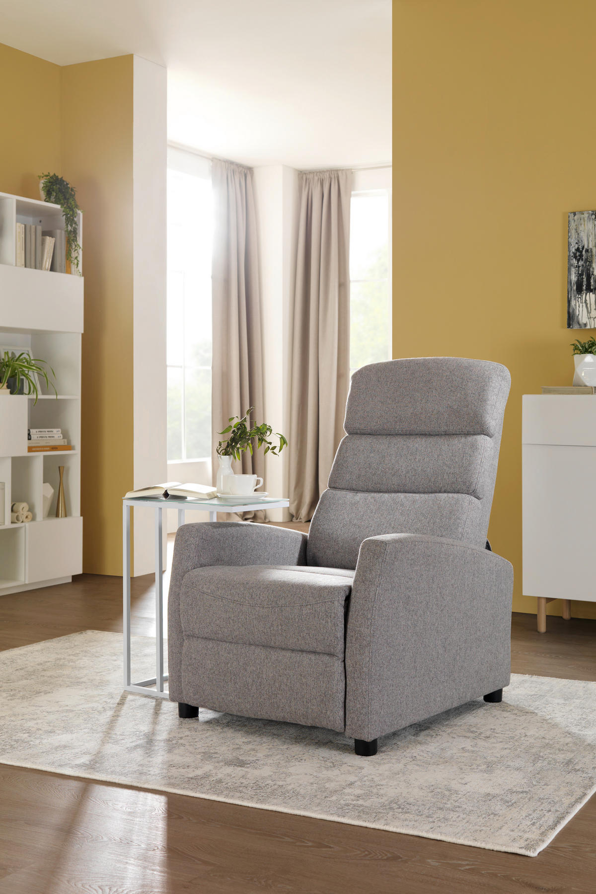 MASAŽNA FOTELJA tekstil  siva   - siva, Design, tekstil (75/108-75/95-165cm) - Xora