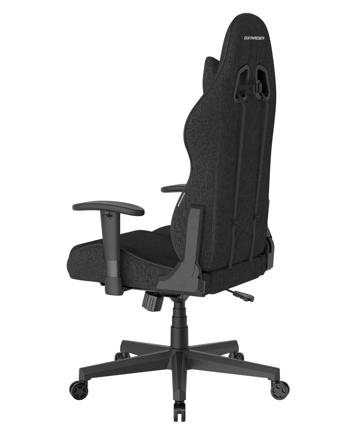 GAMINGSTUHL Schwarz Textil   - Schwarz/Weiß, KONVENTIONELL, Kunststoff/Textil (70/132/70cm) - Dxracer