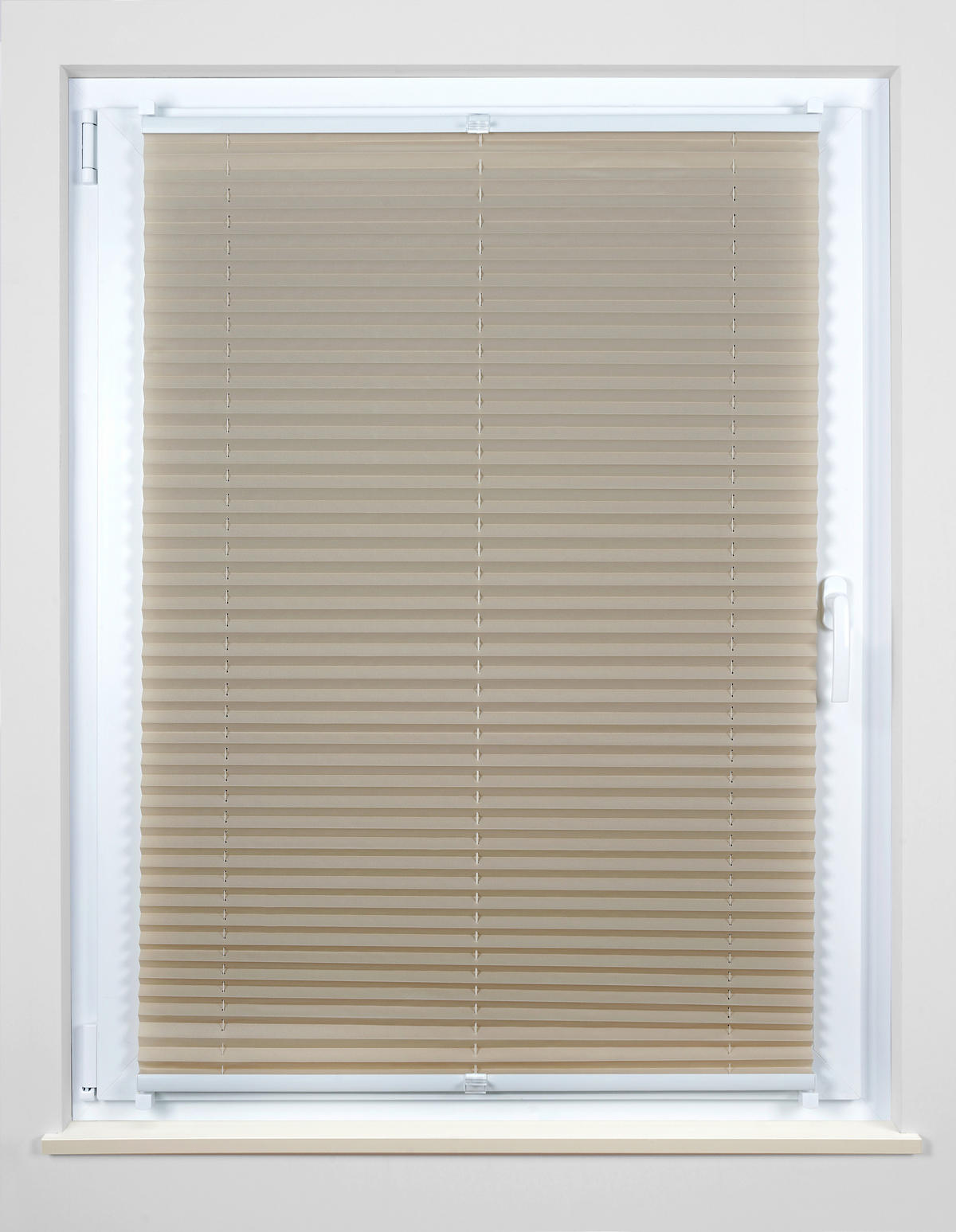 PLISSEE  halbtransparent   100/130 cm   - Taupe, Basics, Textil (100/130cm)
