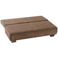 SCHLAFSOFA Rowan in Cord Dunkelbraun  - Dunkelbraun, KONVENTIONELL, Textil/Metall (196/89/94cm) - Novel