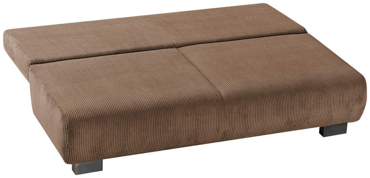 SCHLAFSOFA in Cord Dunkelbraun  - Dunkelbraun, Konventionell, Textil/Metall (196/89/94cm) - Novel