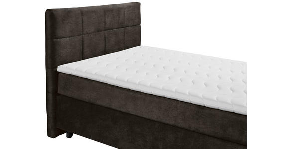BOXSPRINGBETT 140/200 cm in Dunkelbraun - Dunkelbraun/Schwarz, Design, Holzwerkstoff/Kunststoff (140/200cm) - Xora
