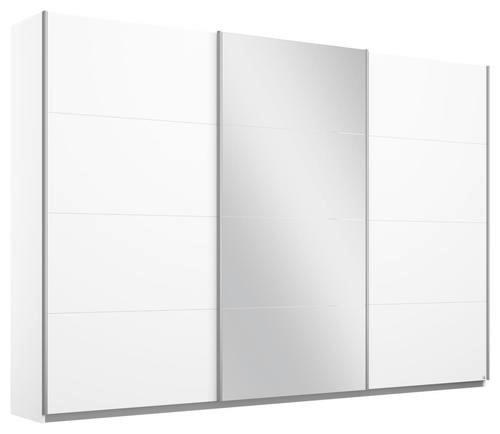 SCHWEBETÜRENSCHRANK  in Weiß  - Alufarben/Weiß, MODERN, Holzwerkstoff/Metall (271/230/62cm) - Rauch Möbel