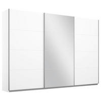 SCHWEBETÜRENSCHRANK in Weiss  - Weiss/Alufarben, Modern, Holzwerkstoff/Metall (271/230/62cm) - Rauch Möbel