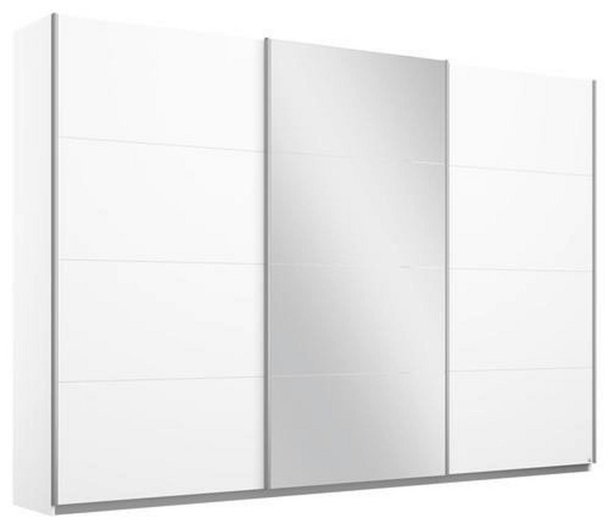 SCHWEBETÜRENSCHRANK in Weiss  - Weiss/Alufarben, Modern, Holzwerkstoff/Metall (271/230/62cm) - Rauch Möbel