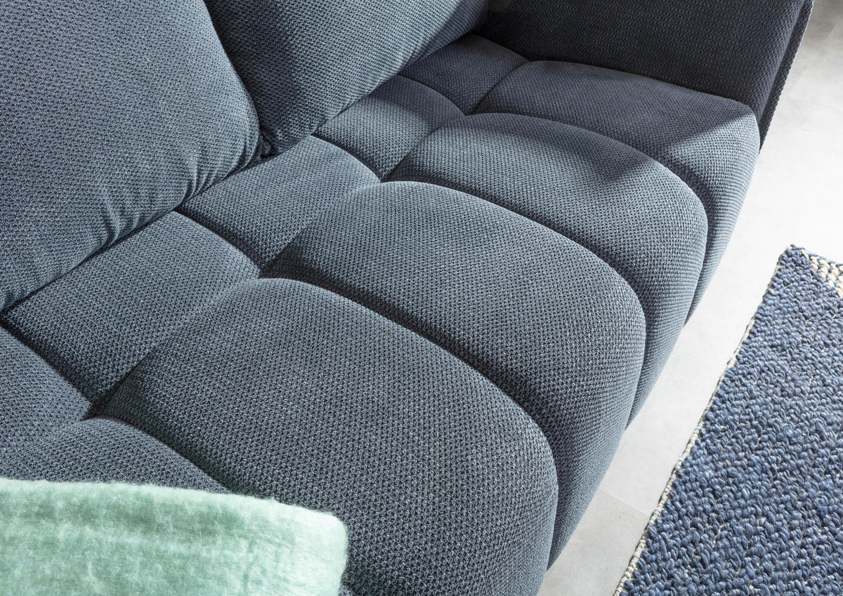 SCHLAFSOFA Plüsch Anthrazit  inkl. Zierkissen, Rückenkissen, Bettkasten, Schlaffunktion, Rücken echt, Liegefläche im Originalstoff  - Anthrazit/Schwarz, KONVENTIONELL, Kunststoff/Textil (200/73/105cm) - Carryhome