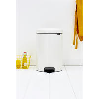 PEDÁLOS SZEMETES  - fekete/fehér, Basics, műanyag/fém (20l) - Brabantia