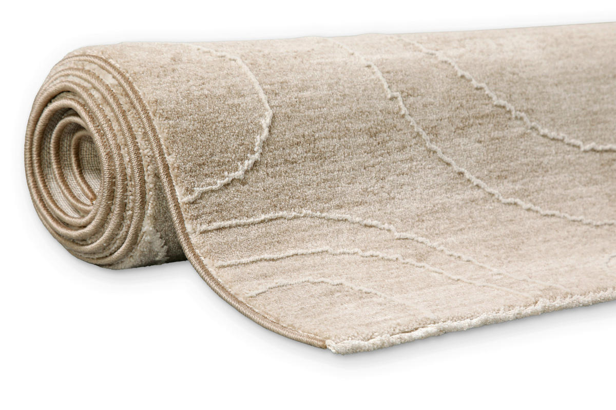 WEBTEPPICH  Wohnzimmer 80/150 cm Esprit Sandfarben rechteckig  - Sandfarben, Basics, Textil (80/150cm) - Esprit