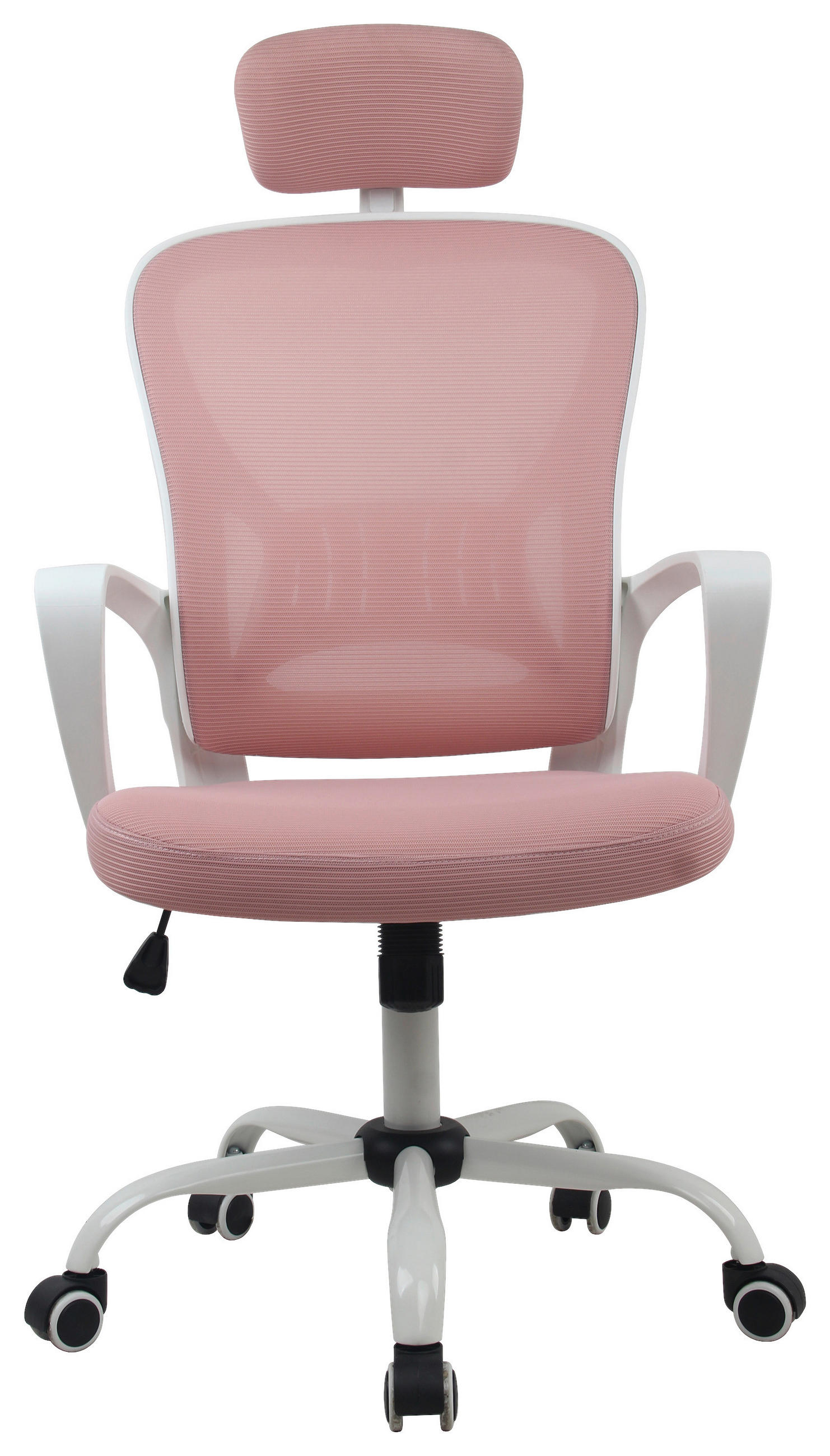 DREHSTUHL  in Netzbespannung Pink  - Weiss/Pink, Modern, Kunststoff/Textil (60/118/65cm) - MID.YOU