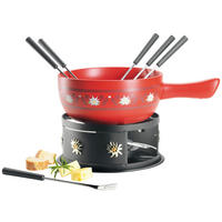 FONDUESET  - Rot/Schwarz, Trend, Keramik/Metall (34/22,5/19cm) - Mäser