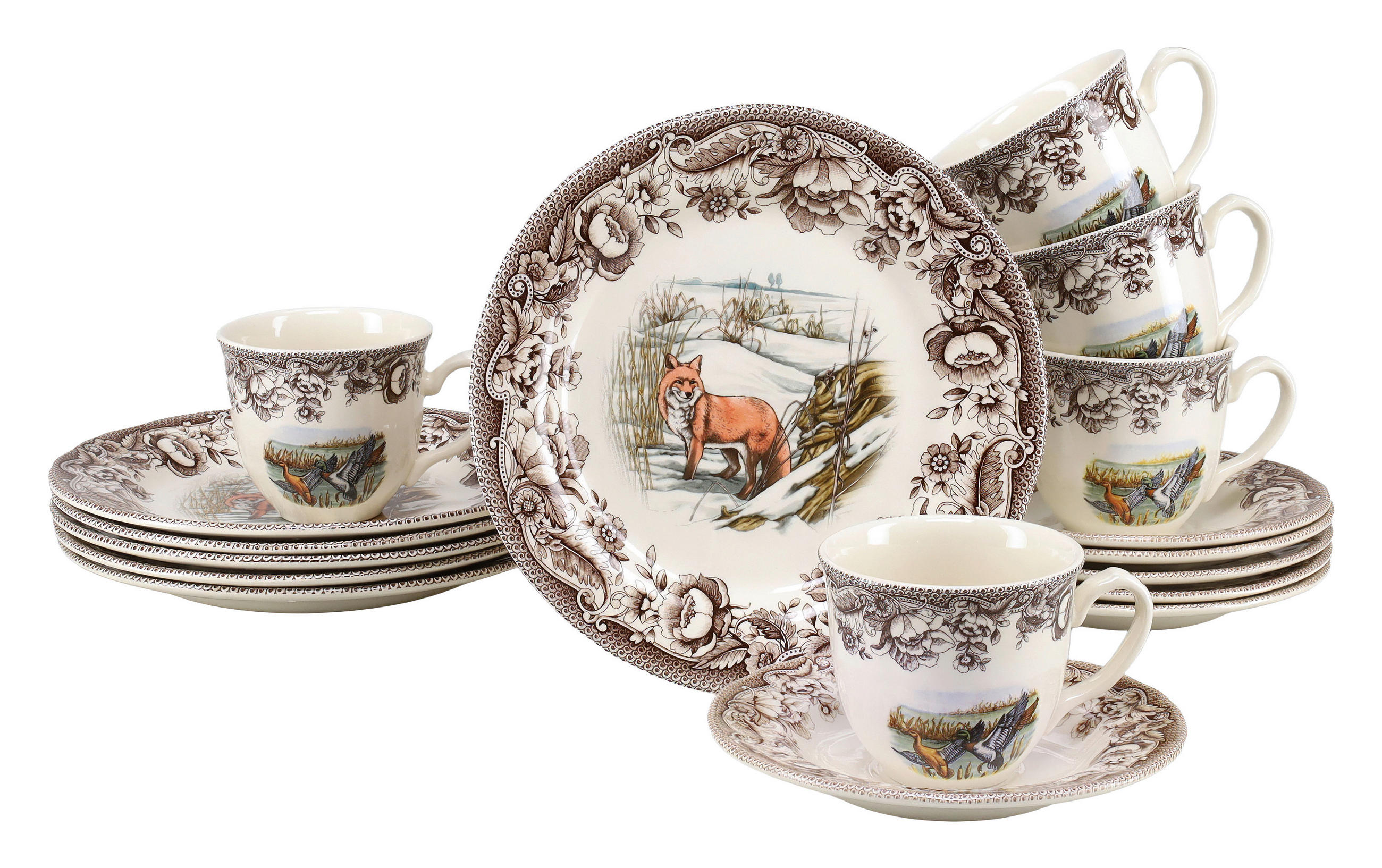 KÁVOVÝ SERVIS Haydon Grove 18-dielne  - viacfarebná, Basics, keramika - Creatable