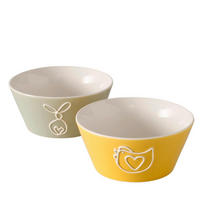 MÜSLISCHALE  - Dunkelgelb/Hellgrün, LIFESTYLE, Keramik (14/6,5cm)