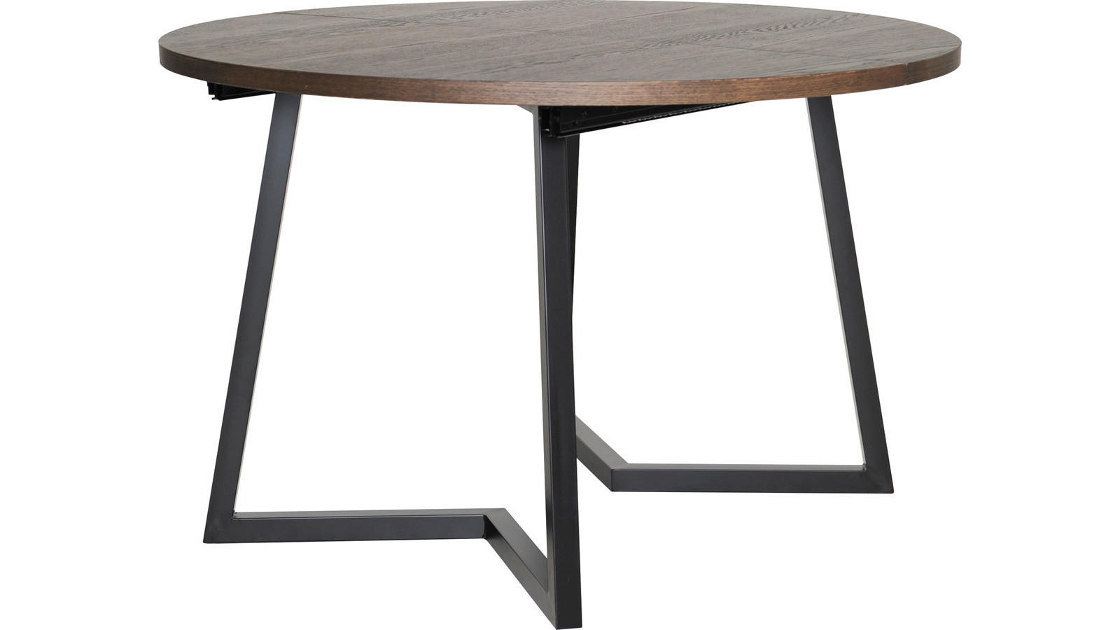 MATBORD i metall, trä 120-200/120-200/75 cm   - svart/mörkbrun, Design, metall/trä (120-200/120-200/75cm) - Best Price
