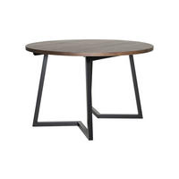MATBORD i trä, metall 120-200/120-200/75 cm   - svart/mörkbrun, Design, metall/trä (120-200/120-200/75cm) - Best Price