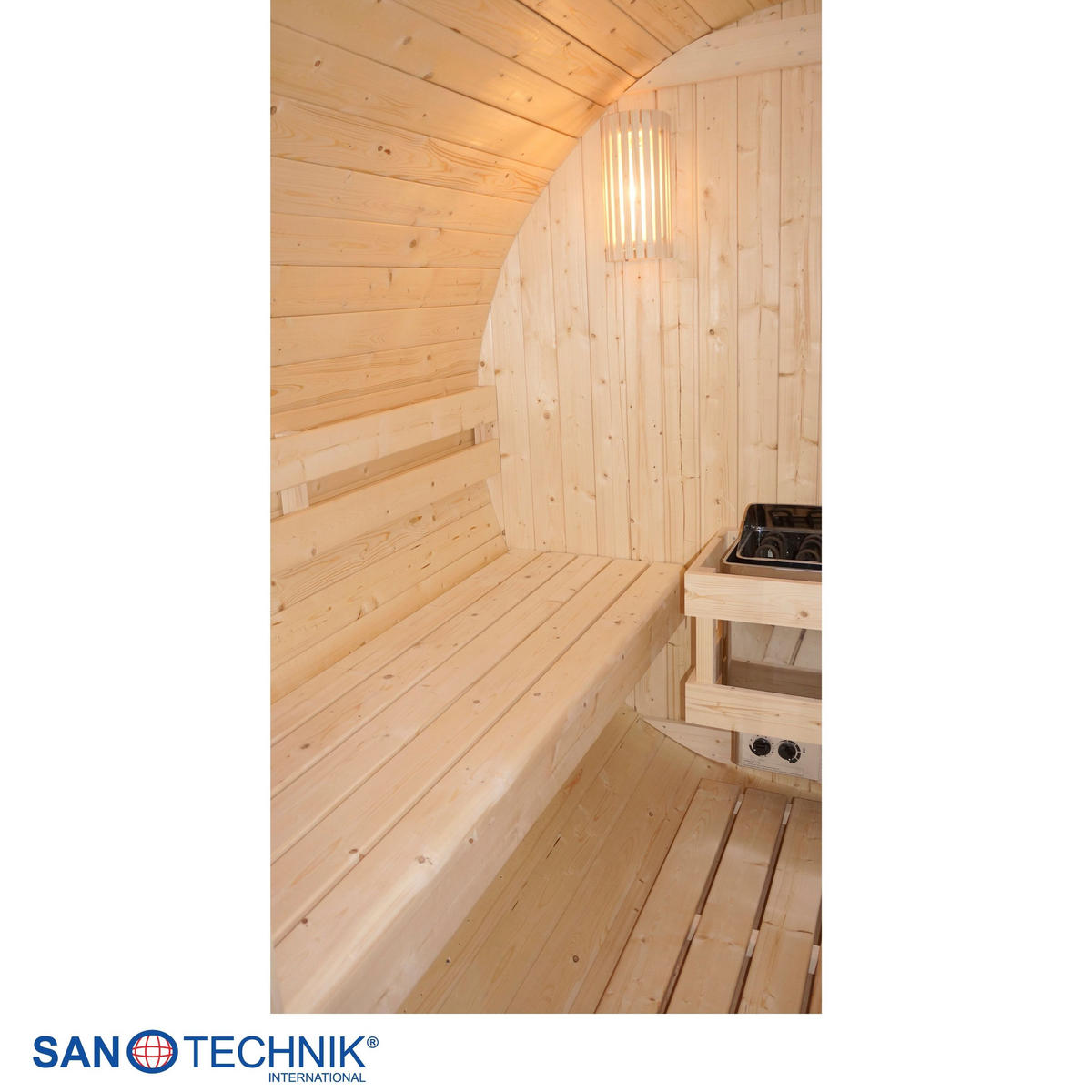 SUDOVÁ SAUNA - farba smreka, Konventionell, drevo/sklo (194,8/220/191,5cm) - Sanotechnik