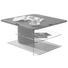 COUCHTISCH Balkeneiche furniert quadratisch Alufarben, Eichefarben - Eichefarben/Alufarben, Design, Glas/Holz (85/85/43cm) - Ambiente by Hülsta