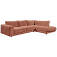 ECKSOFA  in Cord Rostfarben  325/224 cm  - Rostfarben/Schwarz, Design, Kunststoff/Textil (325/224cm) - Hom`in