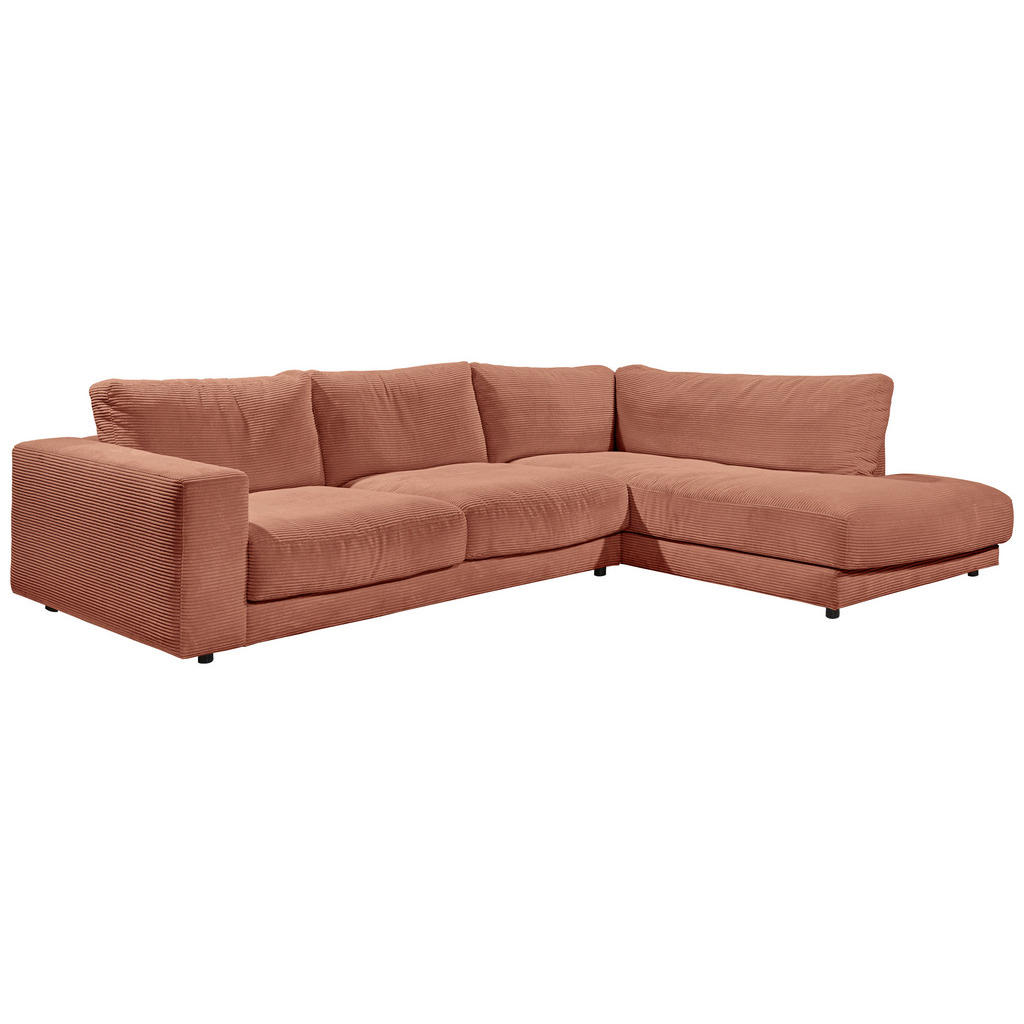 Thumbnail - Hom`in Ecksofa, Rost, Textil, 4-Sitzer, Füllung: Schaumstoff, Federn, Ottomane rechts, L-Form, 325x224 cm, Blauer Engel,...