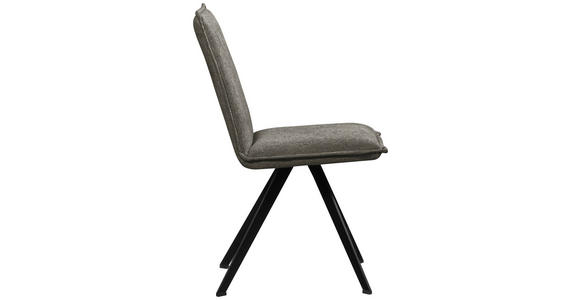STUHL Webstoff Dunkelgrau, Schwarz Buche massiv - Dunkelgrau/Schwarz, Basics, Holz/Textil (46/91/61cm) - Carryhome