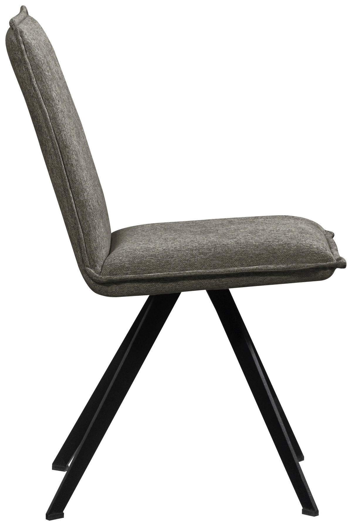 STUHL Webstoff Schwarz, Dunkelgrau Buche massiv  - Dunkelgrau/Schwarz, Basics, Holz/Textil (46/91/61cm) - Carryhome