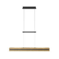 LED-HÄNGELEUCHTE 116/10/150 cm  - Schwarz, Natur, Holz/Metall (116/10/150cm)
