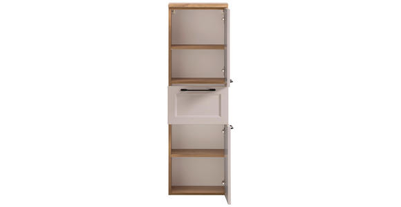 MIDISCHRANK 40/130/35 cm  - Kaschmir/Eiche Wotan, ROMANTIK / LANDHAUS, Holzwerkstoff/Kunststoff (40/130/35cm) - Xora