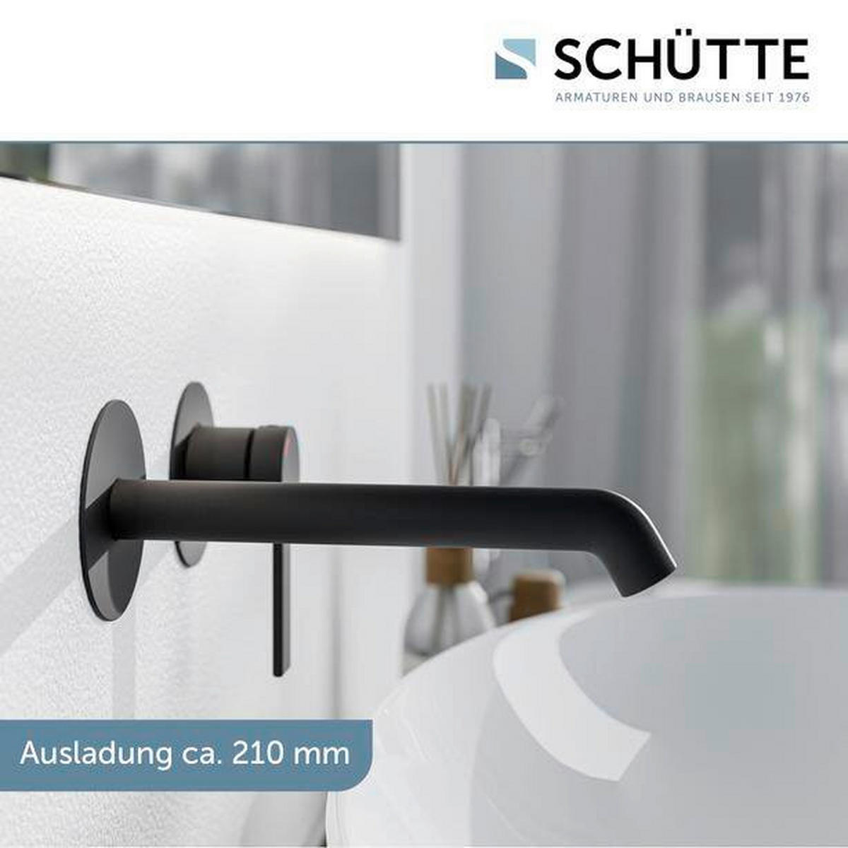 WASCHTISCHARMATUR 20/8/27 cm  - Schwarz, Basics, Metall (20/8/27cm) - Schütte
