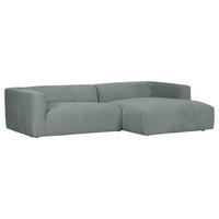 ECKSOFA in Chenille Hellblau  - Schwarz/Hellblau, Design, Kunststoff/Textil (280/175cm) - Landscape
