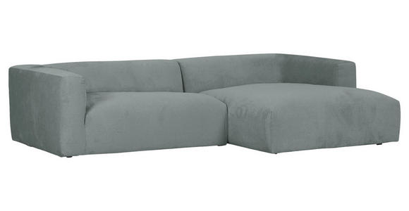 ECKSOFA Hellblau Chenille  - Schwarz/Hellblau, Design, Kunststoff/Textil (280/175cm) - Landscape