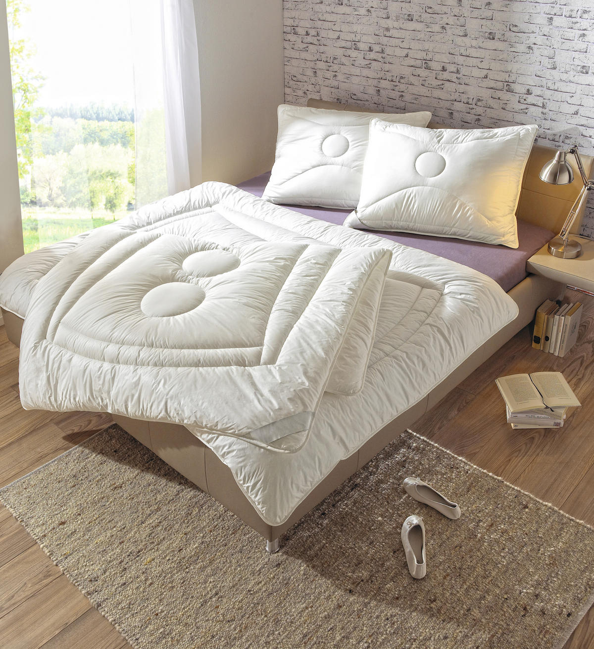 EGÉSZ ÉVES PAPLAN 140/200 cm  - fehér, Basics, textil (140/200cm) - Sleeptex