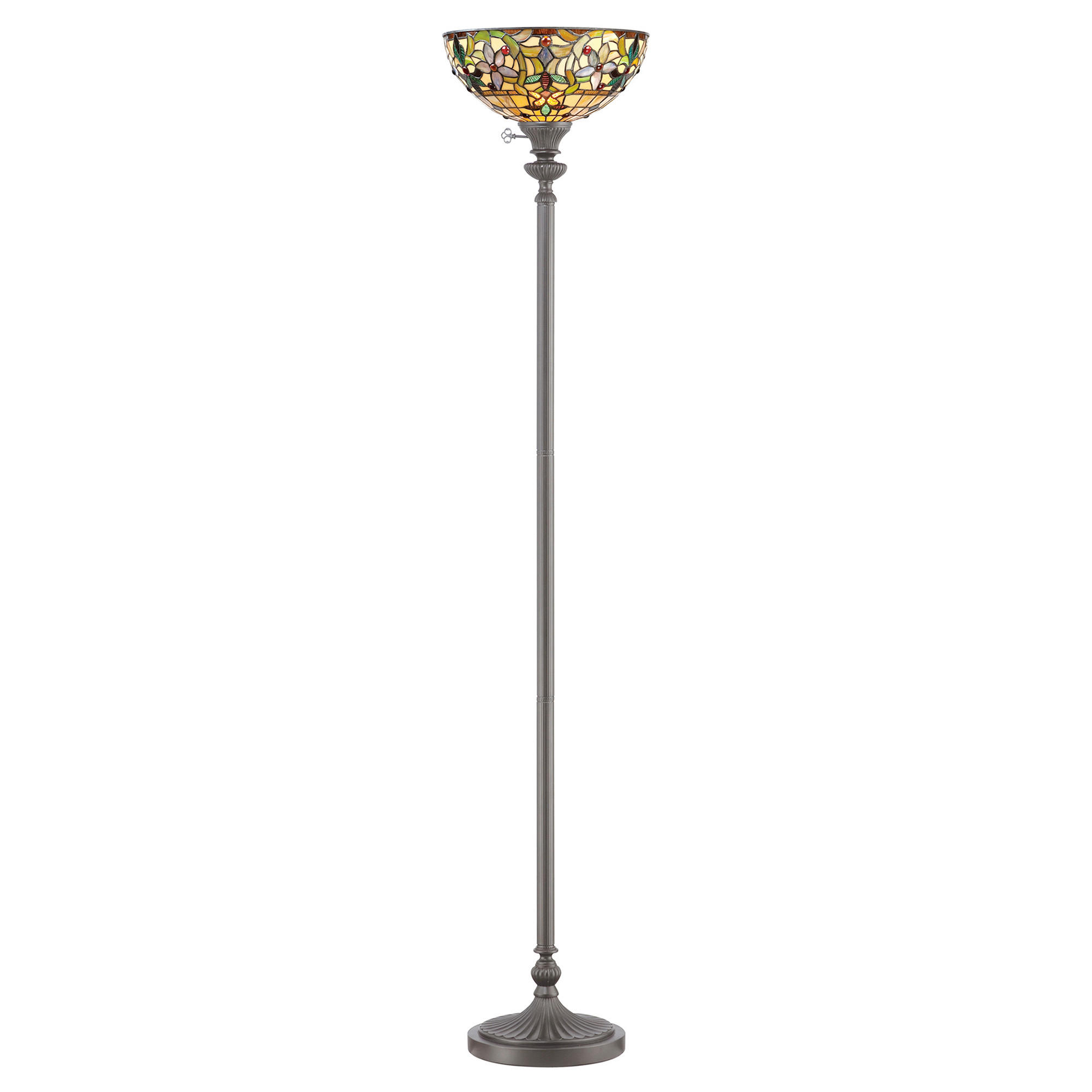 GOLVLAMPA Kami 35.6/177.8 cm    - bronsfärgad, Klassisk, metall/glas (35.6/177.8cm) - Elstead Lighting