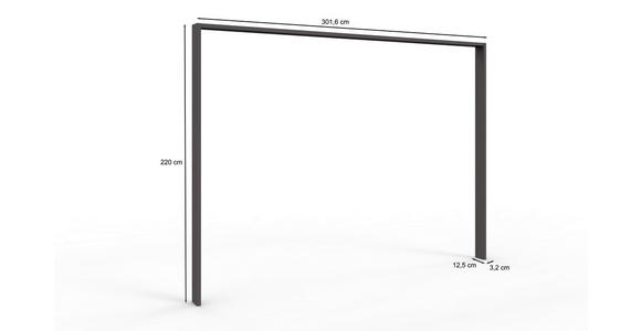 PASSEPARTOUTRAHMEN 306/220/12 cm   - Dunkelgrau, KONVENTIONELL, Holzwerkstoff (306/220/12cm) - Venda