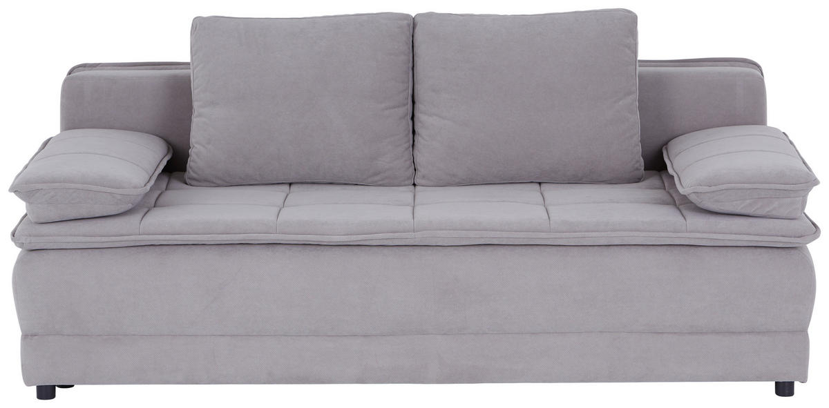 SCHLAFSOFA  mit Liegefunktion Webstoff Taupe  - Taupe/Schwarz, MODERN, Kunststoff/Textil (202/73-92/105cm) - MID.YOU