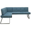 ECKBANK 157/204 cm Flachgewebe Blau, Schwarz Metall   - Blau/Schwarz, Design, Textil/Metall (157/204cm) - Dieter Knoll