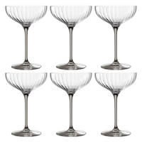 GLÄSERSET Poesia 6-teilig  - Grau, Trend, Glas (10,90/16,00/10,90cm) - Leonardo