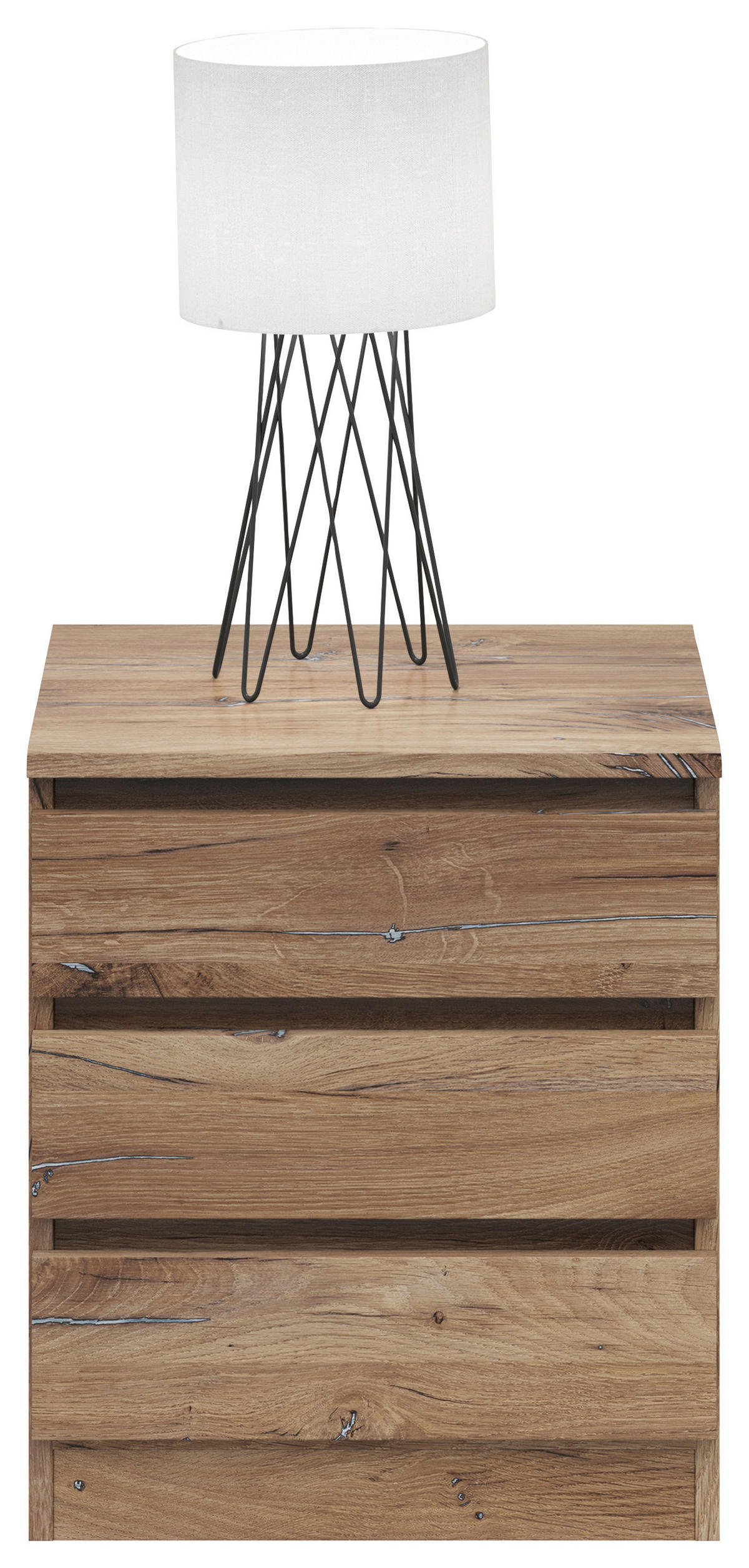 NACHTSCHRANK 45/52/42 cm  - Eiche dunkel/Eichefarben, KONVENTIONELL, Holzwerkstoff (45/52/42cm)
