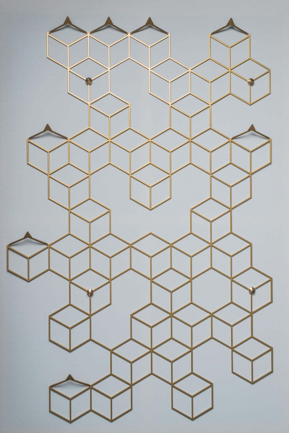 WANDGARDEROBE  in Goldfarben  - Goldfarben, Design, Metall (2,5/60/91cm) - MID.YOU