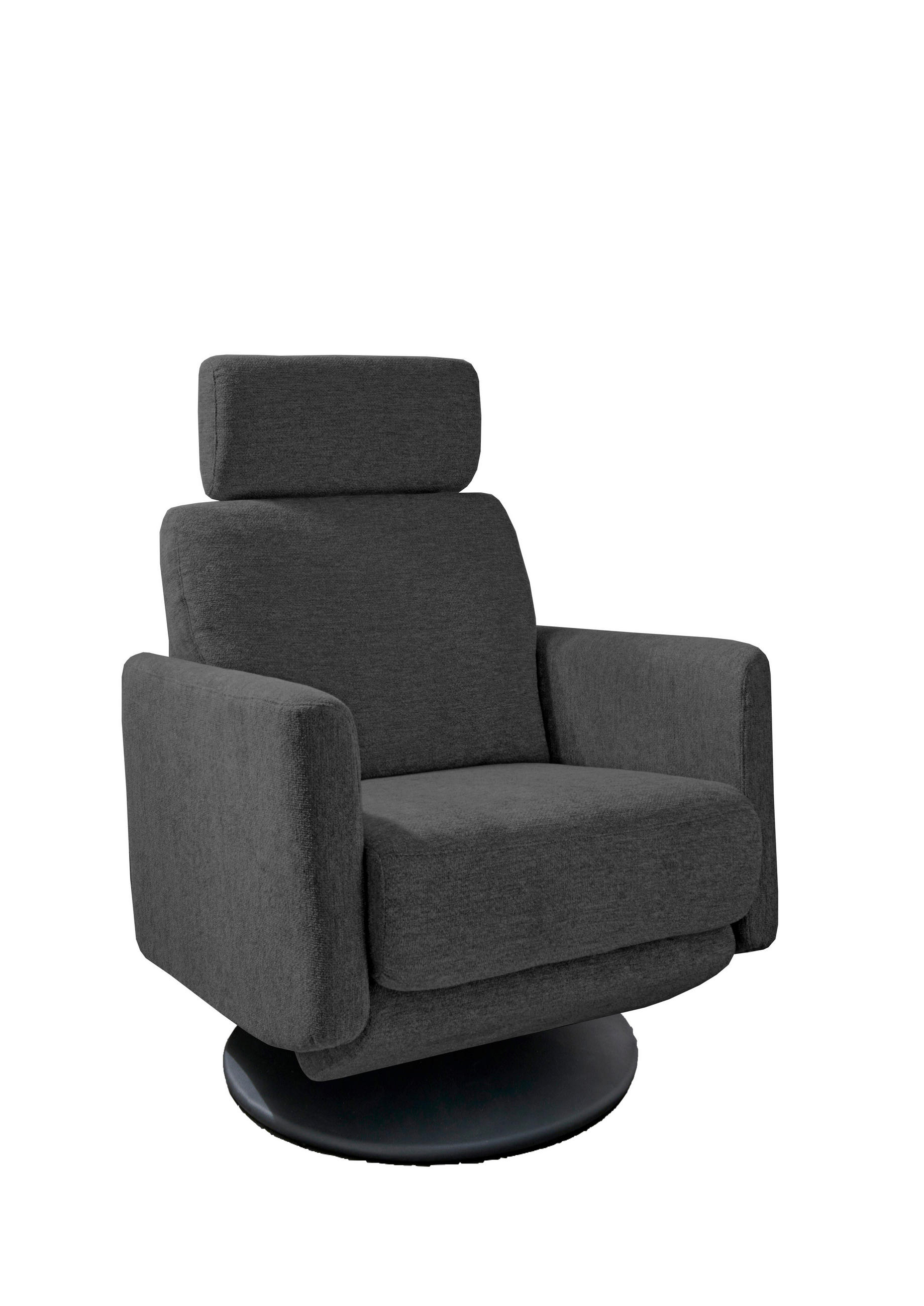 RELAXSESSEL Textil Schwarz  - Schwarz, Modern, Textil/Metall (77/105/87-154cm) - Livetastic