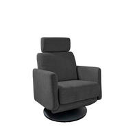 RELAKS FOTELJA tekstil  crna   - crna, Moderno, tekstil/metal (77/105/87-154cm) - Livetastic