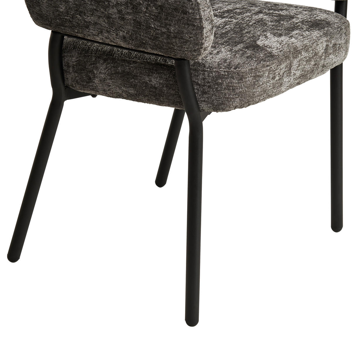 ARMLEHNSTUHL  in Eisen Mikrofaser  - Anthrazit/Schwarz, KONVENTIONELL, Holz/Textil (60/80/62cm) - MID.YOU