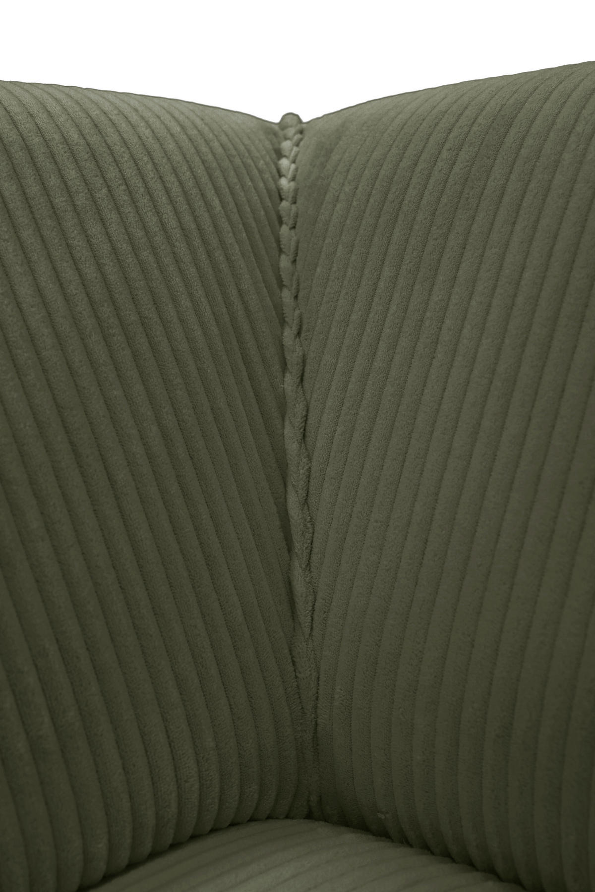 ECKSOFA ANTHONY Grün Cord  - Schwarz/Grün, Design, Kunststoff/Textil (163/275cm) - MID.YOU